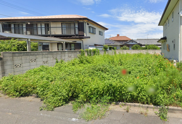前橋市大利根町、新築一戸建ての前面道路を含む現地写真画像です