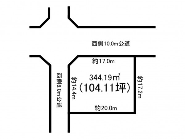 前橋市荒牧町、土地の間取り画像です