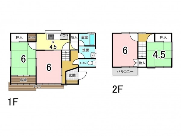 前橋市文京町、収益物件/住宅の間取り画像です