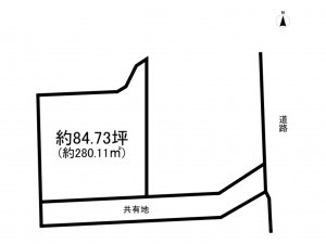 前橋市稲荷新田町、土地の間取り画像です