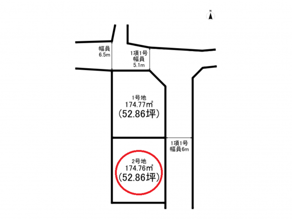前橋市後家町、土地の間取り画像です