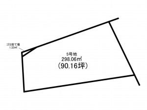 前橋市西片貝町、土地の間取り画像です