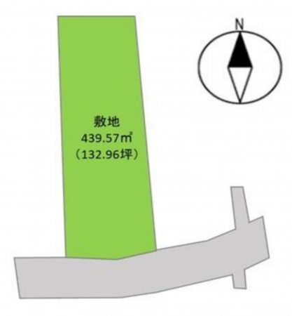 前橋市総社町植野、土地の間取り画像です