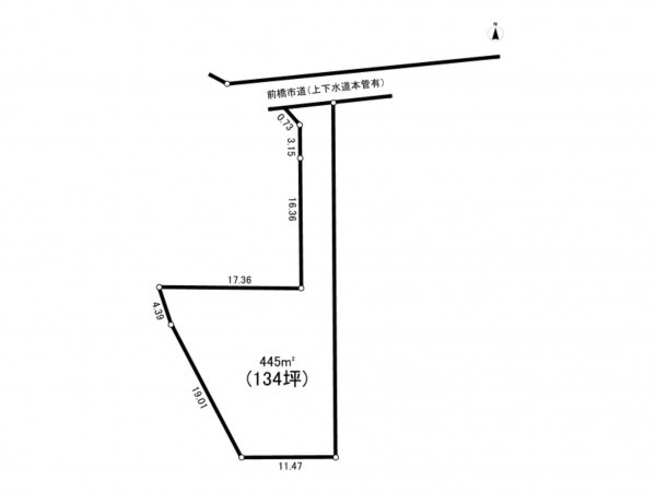 前橋市日輪寺町、土地の間取り画像です