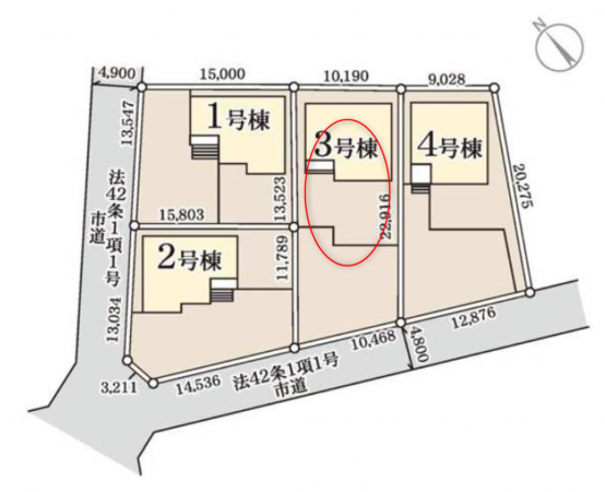 前橋市富士見町小沢、新築一戸建ての画像です