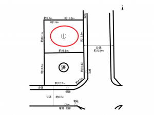 前橋市三俣町、土地の間取り画像です