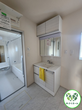 前橋市後家町、新築一戸建ての洗面画像です