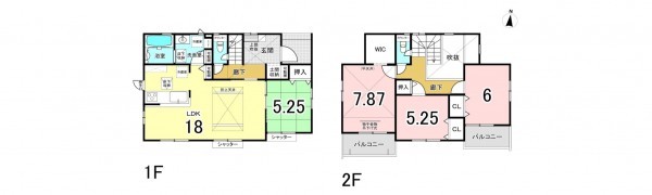 前橋市後家町、新築一戸建ての間取り画像です