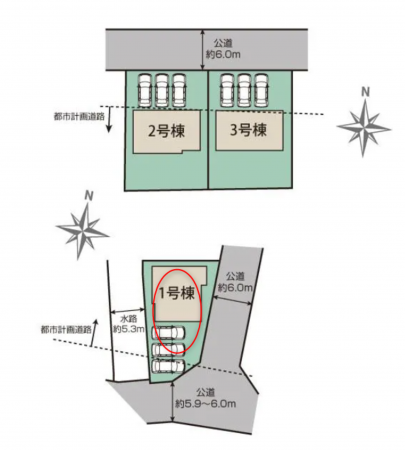 前橋市後家町、新築一戸建ての画像です