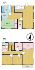 前橋市岩神町、中古一戸建ての間取り画像です
