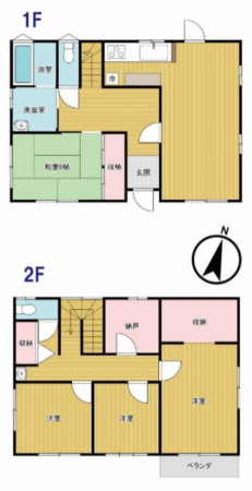 前橋市岩神町、中古一戸建ての間取り画像です