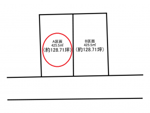 前橋市上泉町、土地の間取り画像です