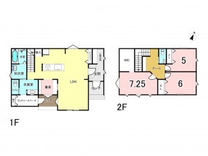 前橋市江木町、中古一戸建ての間取り画像です