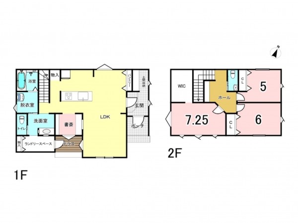 前橋市江木町、中古一戸建ての間取り画像です