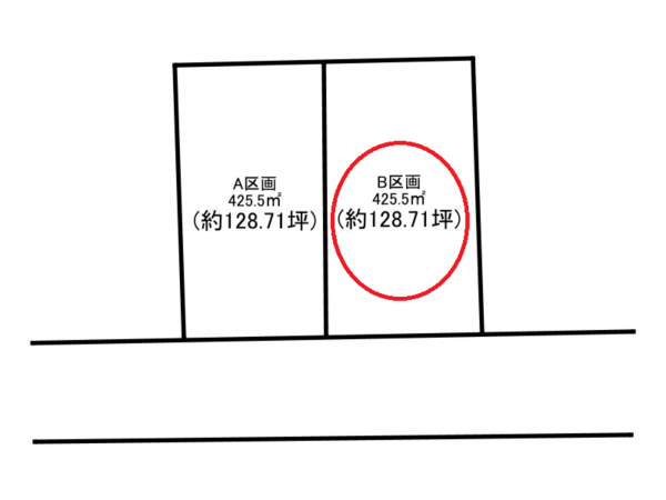 前橋市上泉町、土地の間取り画像です