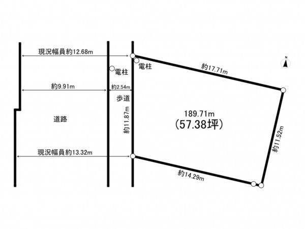 前橋市朝日が丘町、土地の間取り画像です