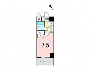 前橋市古市町、マンションの間取り画像です