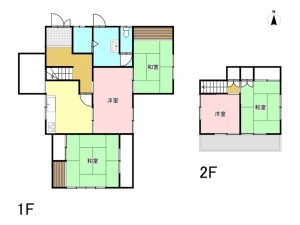 前橋市六供町、中古一戸建ての間取り画像です