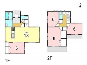 前橋市堤町、中古一戸建ての間取り画像です
