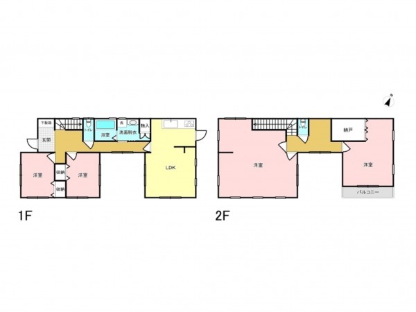 前橋市上佐鳥町、中古一戸建ての間取り画像です