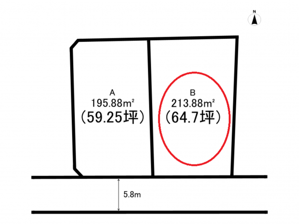 前橋市総社町総社、土地の間取り画像です