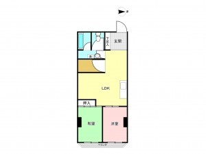 前橋市表町、収益物件/マンションの間取り画像です