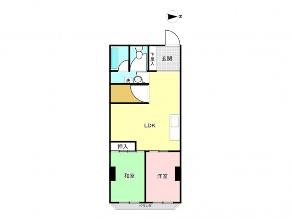 前橋市表町、収益物件/マンションの間取り画像です