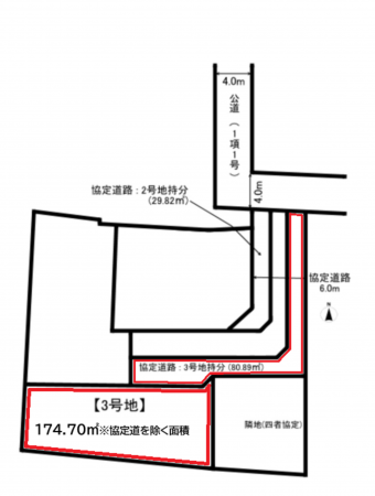 前橋市龍蔵寺町、土地の間取り画像です
