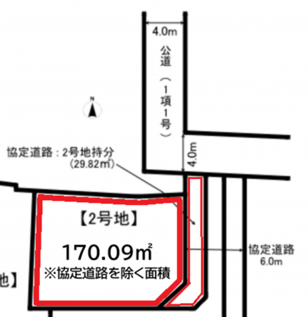 前橋市龍蔵寺町、土地の間取り画像です