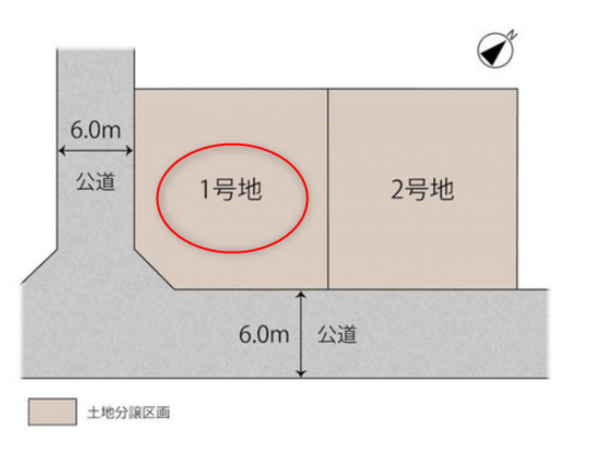 前橋市広瀬町、土地の間取り画像です