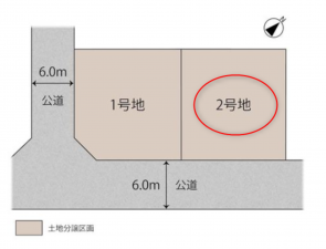 前橋市広瀬町、土地の間取り画像です