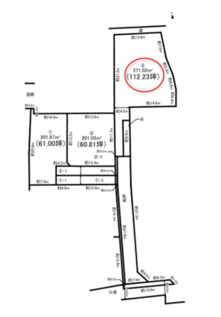 前橋市下新田町、土地の間取り画像です
