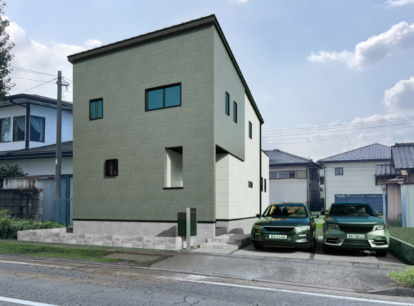 前橋市上小出町、新築一戸建ての完成予想図（外観）画像です