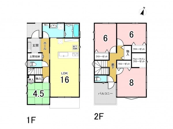 前橋市上小出町、新築一戸建ての間取り画像です