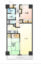 前橋市大手町、マンションの間取り画像です