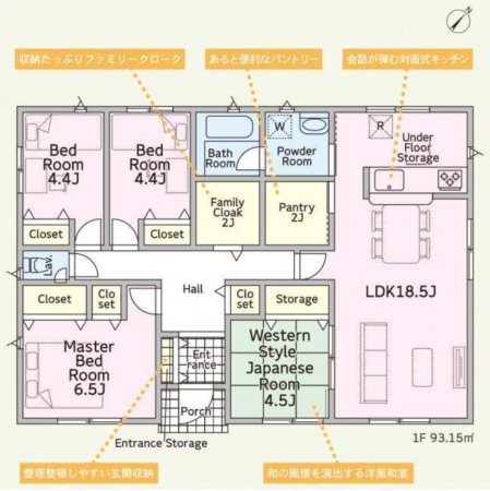 前橋市駒形町、新築一戸建ての間取り画像です