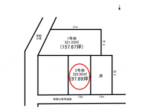 前橋市亀泉町、土地の間取り画像です