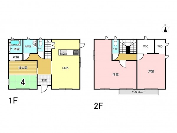 前橋市小相木町、中古一戸建ての間取り画像です