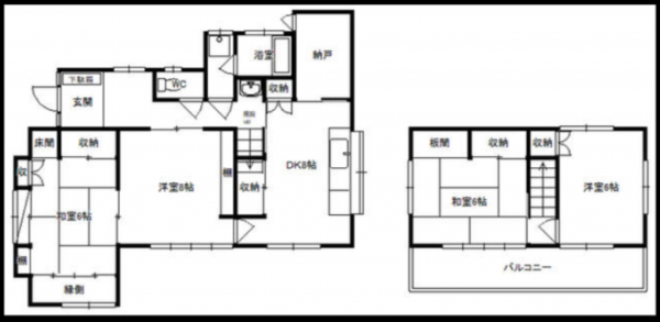 前橋市青柳町、収益物件/住宅の間取り画像です