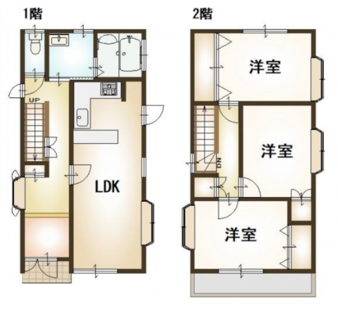前橋市箱田町、中古一戸建ての間取り画像です