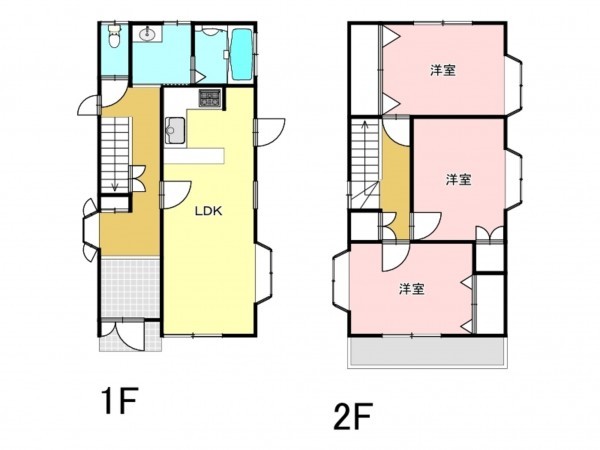 前橋市箱田町、中古一戸建ての間取り画像です