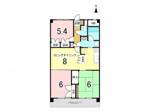 前橋市天川原町、マンションの間取り画像です