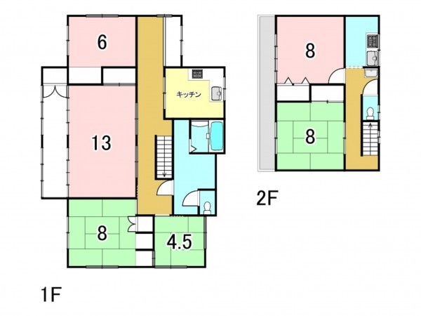 前橋市山王町、中古一戸建ての間取り画像です