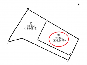 前橋市上泉町、土地の間取り画像です