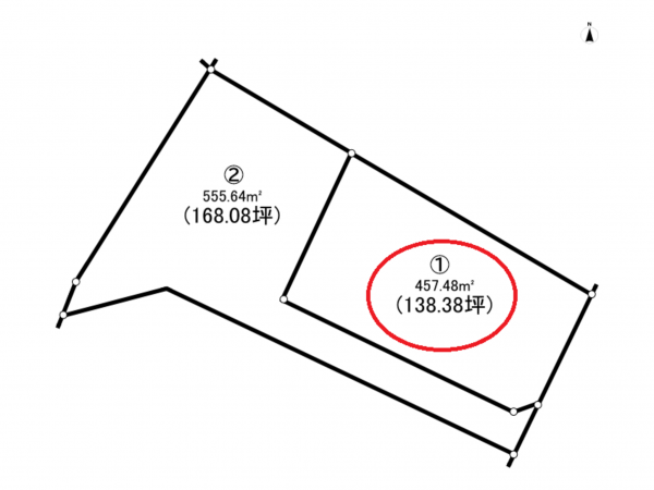 前橋市上泉町、土地の間取り画像です