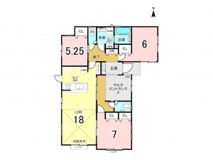 前橋市総社町植野、新築一戸建ての間取り画像です