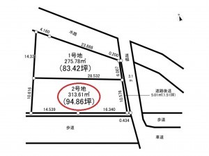 前橋市三河町、土地の間取り画像です