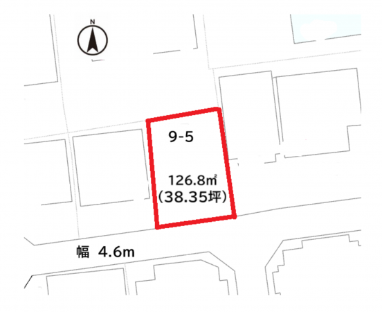 前橋市荒牧町、土地の間取り画像です