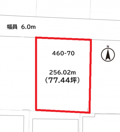 前橋市下新田町、土地の間取り画像です