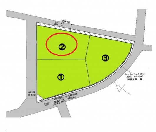 前橋市駒形町、土地の間取り画像です